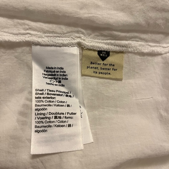 NWT 1XL Madewell Embroidered Smock-Waist Ruffle Mini Skirt in Eyelet White - Picture 7 of 7